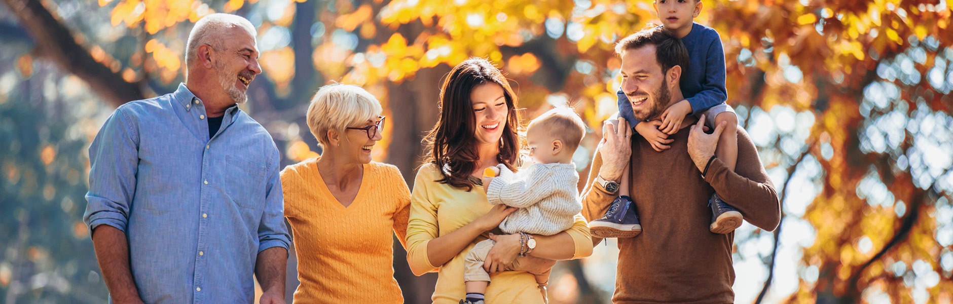 A family comprising four adults and two children walk through a park. Linenhall Chambers is widely recognised as one of the foremost regional sets in Family Law, with a strong reputation and proven track record.